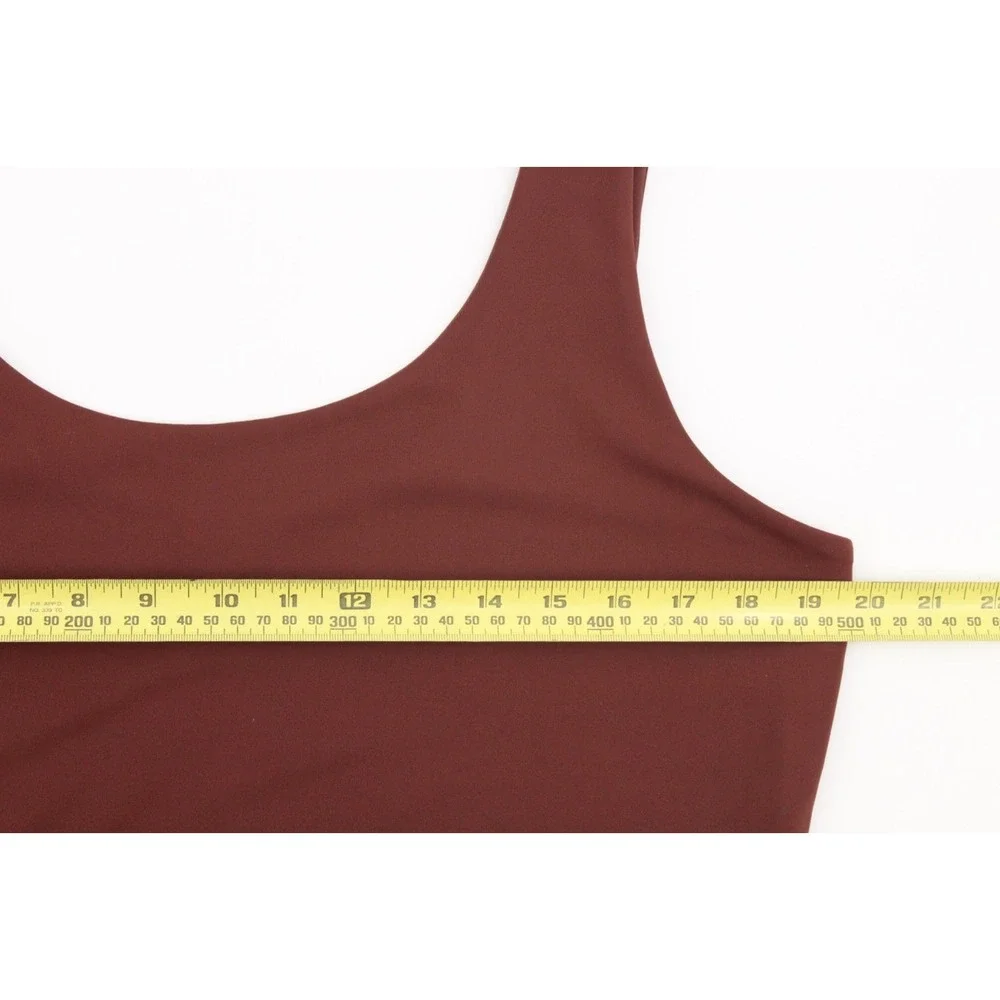 Express sleeveless body‎ contour thong bodysuit women's XL Cognac Brown